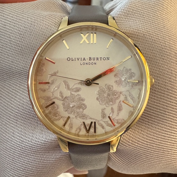 Olivia Burton watch, Lace detail, Leather strap, 34mm - Picture 2 of 6